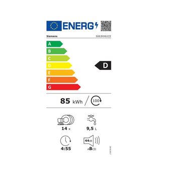 Siemens iQ300 SX63HX61CE - Lave-vaisselle - intégrable - WiFi - Niche - largeur : 60 cm - profondeur : 55 cm - hauteur : 86.5 cm