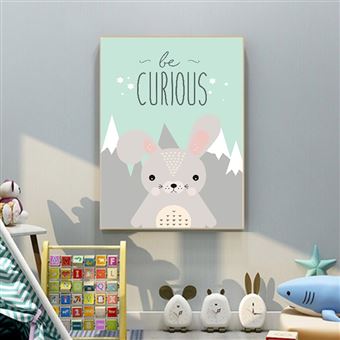 Lot De 3 Affiches Chambre Bébé – 30x40 Cm, Thème Lapin Et Fleurs, Personnalisables Avec Prénom, Toile Imprimée, Sans Cadre - 10