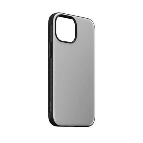 Coque pour iPhone 13 Mini Soft-touch Compatible MagSafe Métal Nomad argent