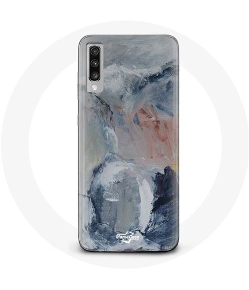 Coque Samsung Galaxy A70 Fond de texture abstraite gris Maniacase