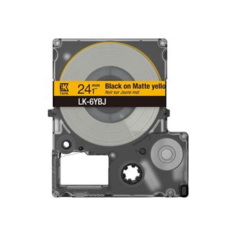 Epson LabelWorks LK-6YBJ - Noir sur jaune mat - Rouleau (2,4 cm x 8 m ...