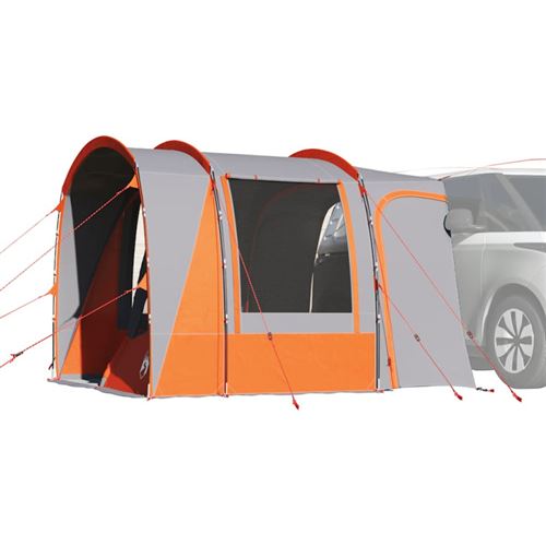 vidaXL Autozelt 4 Personen Grau und Orange Wasserfest
