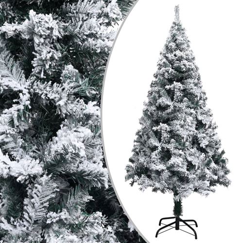 vidaXL Arbre de Noël artificiel avec LED et boules Vert 210 cm PVC