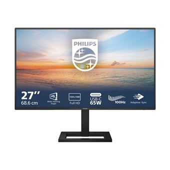 Philips 27E1N1300AE - Écran LED - 27" - 1920 x 1080 Full HD (1080p) @ 100 Hz - IPS - 1300:1 - 1 ms - HDMI, USB-C - haut-parleurs - noir texturé