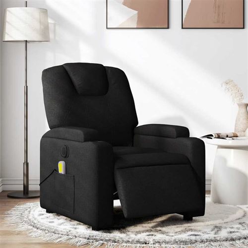 Non Communiqué Noir Vidaxl Fauteuil De Massage, Relaxation Électrique Réglable Tissu