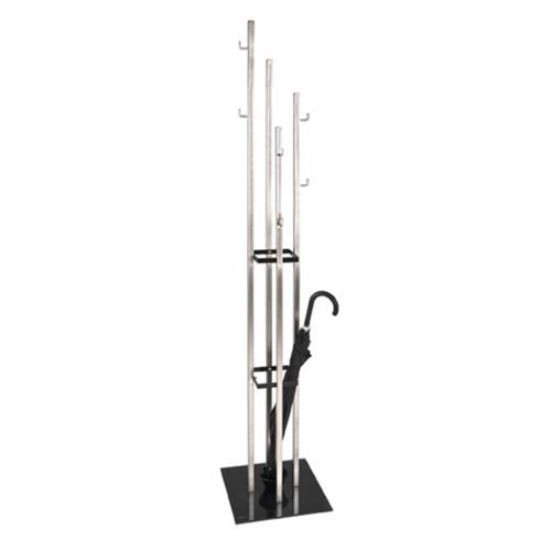 Haku M&ouml;bel 89777 Portemanteau Optique INOX/Noir 35 x 35 x 182 cm