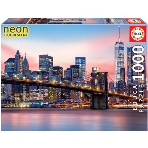 Educa - Puzzle - 1000 Pont De Brooklyn Neon