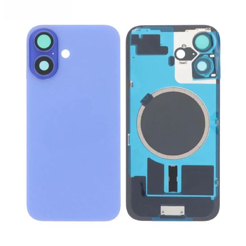 Cache Batterie Vitre Arrière Premium Outremer pour iPhone 16 (Without Part)