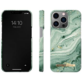 Coque iDeal of Sweden pour iPhone 14 Pro Marbre Vert