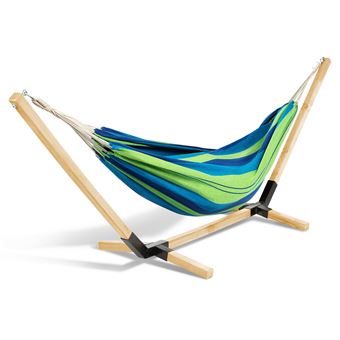 Hamac ENO Simple Nid Bleu Marine Et Vert – Parfait Pour Le Camping Et La Randonnée
