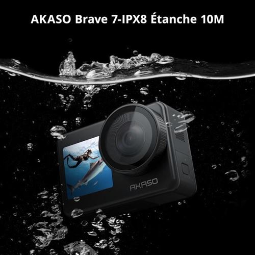 AKASO Brave 7 Le Caméra Sport d'action WiFi 4K 30FPS 20MP &Écran Tactile et  EIS 2.0 Caméra sous-Marine 40M avec Télécommande -GYBK - Cdiscount Appareil  Photo