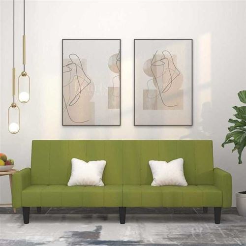 Non Communiqué Multicolore Vidaxl Canapé-Lit À 2 Places Vert Clair Velours