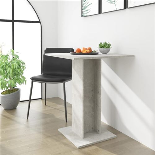 vidaXL Table de bistro Gris béton 60x60x75 cm Aggloméré