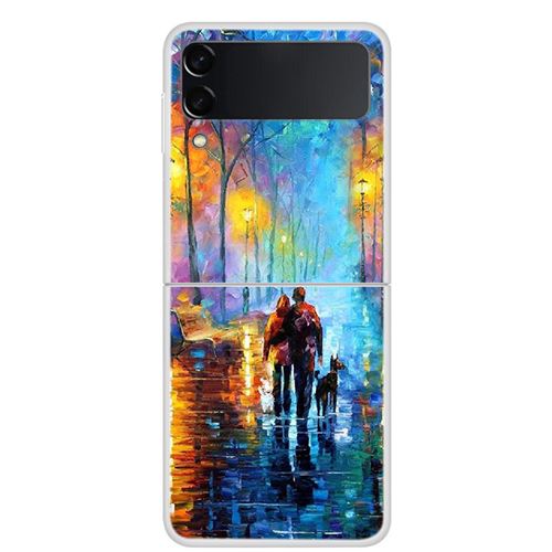 Coque Pour Samsung Galaxy Z Flip 3 Frusde Dessin Animé Peinture Multicolore-Coupler