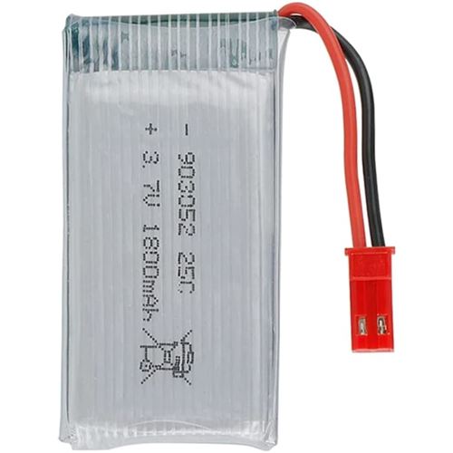 Batterie Li-po 3.7V 1800mAh 25C pour JJRC H11D, H11C, HQ898B Prise JST pour Drone et Hélicoptère RC Haute Capacité, Argent