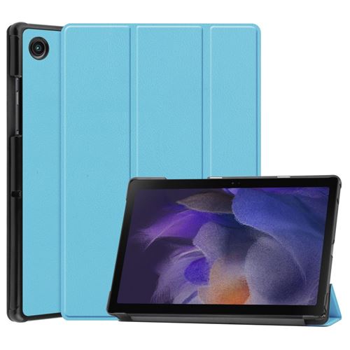 Non Communiqué Bleu Ciel Etui En Pu + Tpu Triptyque, Antichoc Pour Votre Samsung Galaxy Tab A8 10.5 (2021)