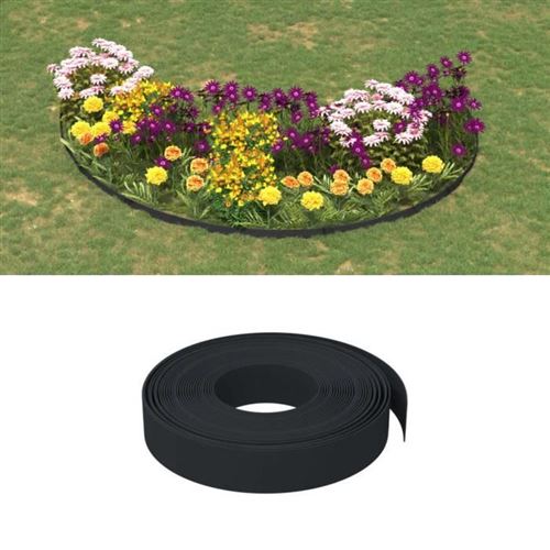 VIDAXL - Bordure de jardin - 10 m - 10 cm - Noir - Image 3