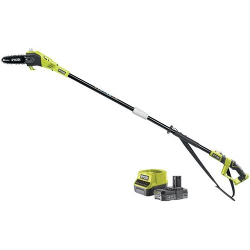 Non Communiqué Élagueur Sur Perche 18V - Guide 20 Cm - 5,5 M/S - Tube D'extension 95 Cm Fourni - Batterie 2,0 Ah & Chargeur - Rpp182020
