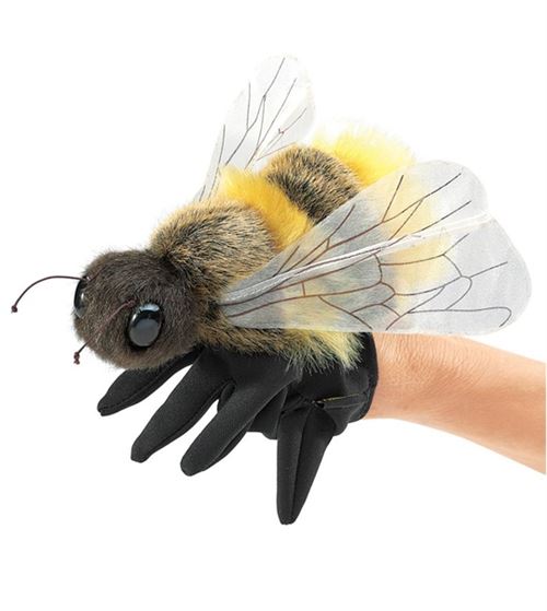 Peluche marionnette abeille 18 cm de la marque Folkmanis