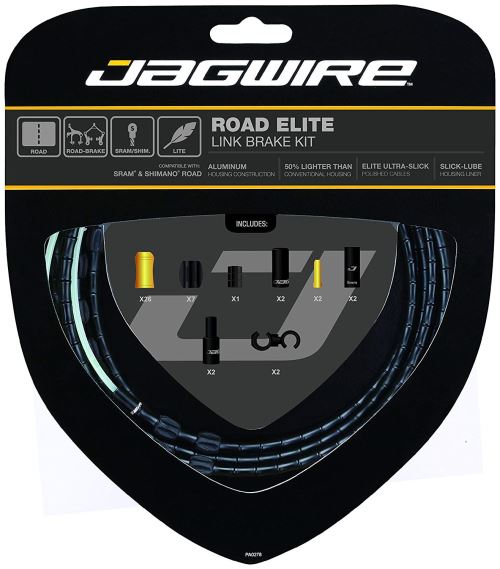 Jagwire Kit Road Elite Link Frein câbles et Gaines Mixte Adulte, Noir