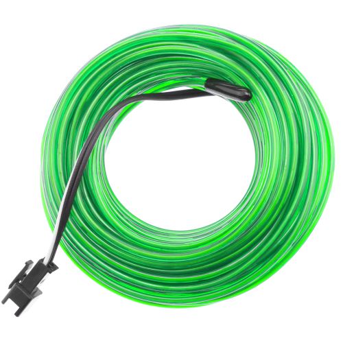 Bobine vert tendre de câble électroluminescent 2.3mm 10m connecté à 220VAC