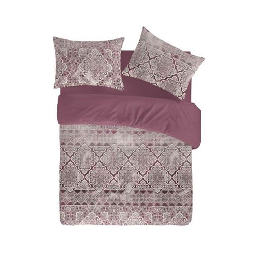 GUY LAROCHE Housse de couette en percale Alain - 240x260 cm - Rouge framboise