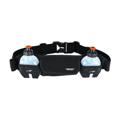Avento Sportriem met 2 Flesjes Zwart 21OK