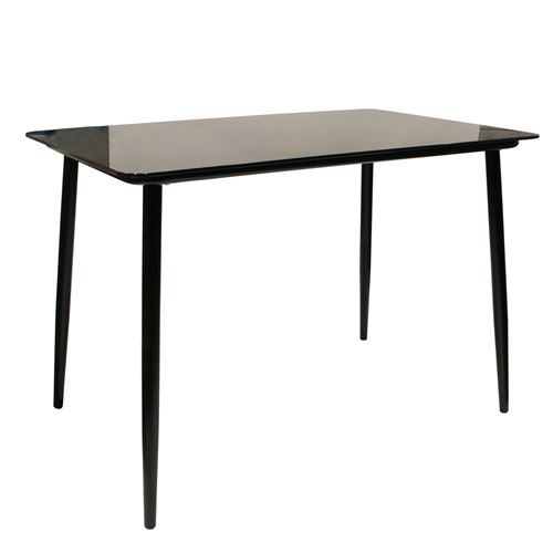 Table à manger Design - L. 110 x H. 75 cm - Noir
