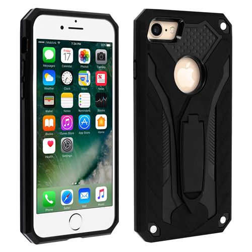 Avizar Coque iPhone SE 2022 / 2020 et 8 / 7 Hybride Série Phantom by Avizar Noir