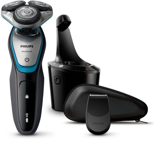 Philips AquaTouch S5400/26 Rotation Trimmer Bleu, Gris Rasoir électrique