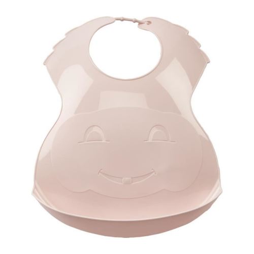 thermobaby bavoir semi-rigide - rose poudré