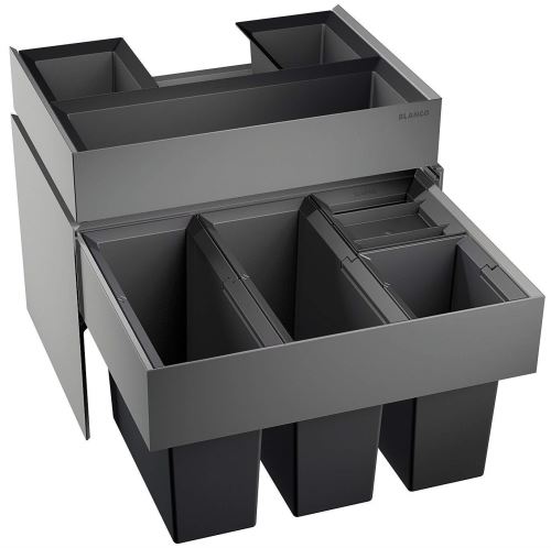 Blanco 520783 Select Orga Poubelle 60/4 Système De Déchets, Métal, Plastique, Noir, 40 X 56 X 36 Cm