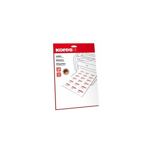 KORES ETIQUETTE UNIVERSELLE, 97 X 42,3 MM, 25 FEUILLES,BLANC