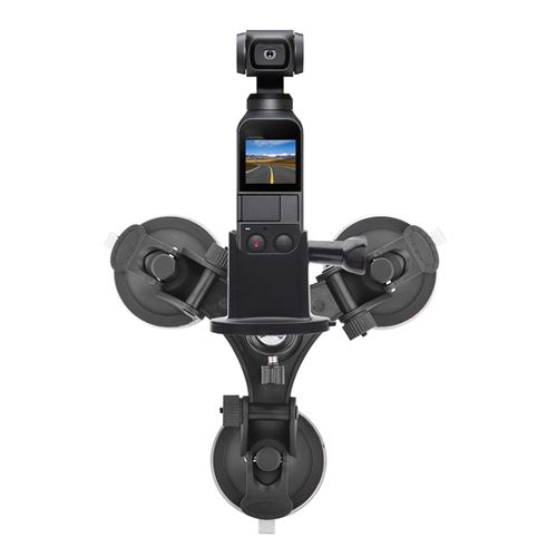 FLAMEEN Support de montage à ventouse pour voiture Accessoire pour trépieds  de caméra de sport adapté à OSMO ACTION, Support de caméra à ventouse,  Support de montage de caméra à ventouse 
