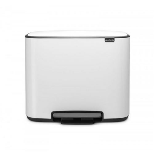 Poubelle à pédale 2 seaux 11+23l blanc Brabantia 121142