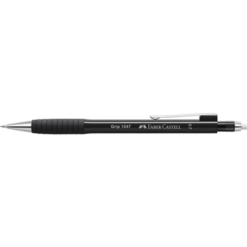 FABER-CASTELL Porte-mines GRIP 1347, noir-m&eacute;tallique