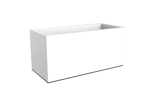 Jardinière rectangulaire Vivo Long Wheels Blanc - elho