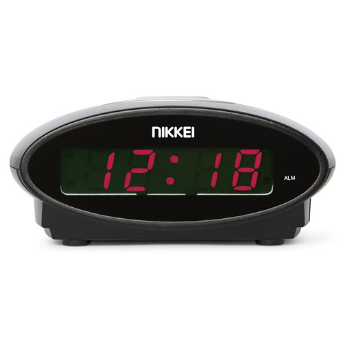 3lzzeq Nikkei Nr10bk – Montre Réveil (usb, Tension De 9 V, Écran Lcd) Couleur Noir