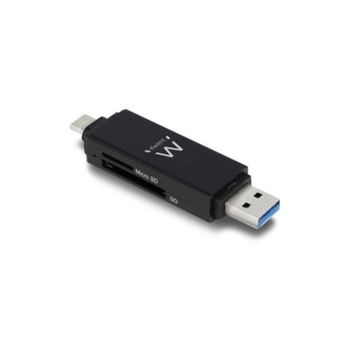 Ewent EW1075 - Lecteur de carte (SD, TransFlash, microSD, SDHC, microSDHC, SDXC, microSDXC) - USB 3.1 Gen 1 / USB-C