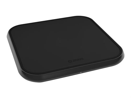 ZENS Single Aluminium Wireless Charger - Plot de charge sans fil + adaptateur secteur - 10 Watt - Apple Fast Charge / Samsung Fast Charge - Europe