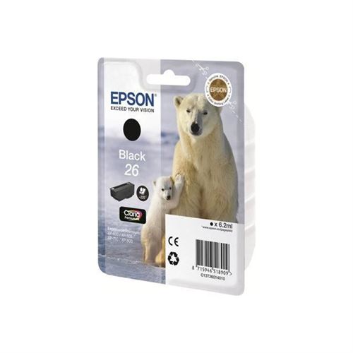 Epson Cartouche D'Encre T2601 Noir - Ours Polaire (C13T26014012)