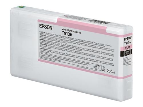 Epson T9136 - Magenta vif clair - originale - cartouche d'encre