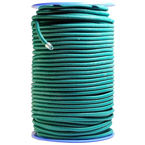 Sandow élastique professionnel Diamètre 9 mm 10 mètres linéaires Couleur VERT Fixation Baches