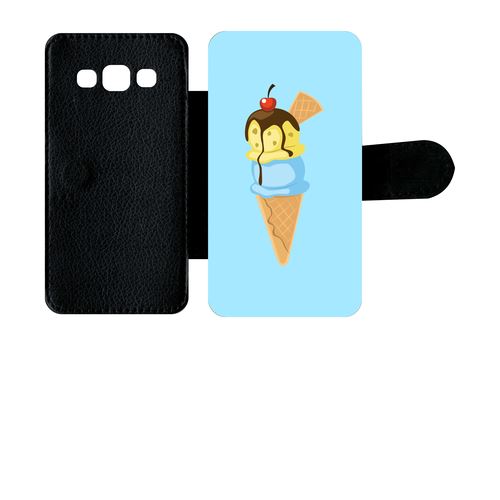 Etui À Rabat Samsung Galaxy A3 Glace Cornet Bleu