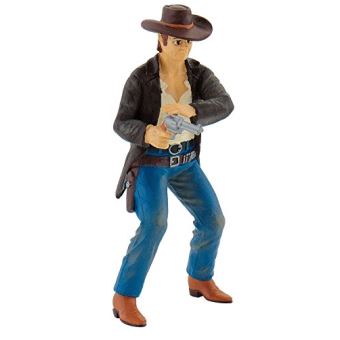 FIGURINE EN COMPOSITION Durso Cavalier Cowboy Avec Revolver 406725870326