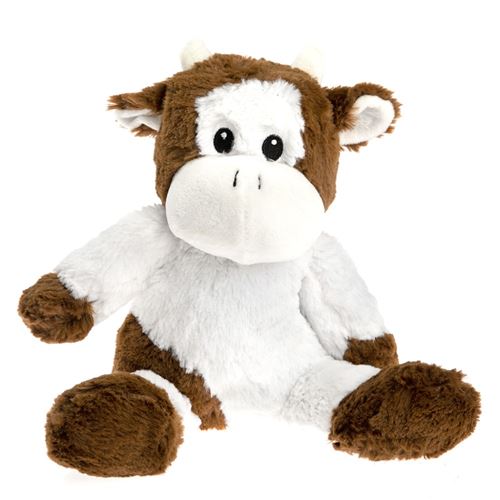 Non Communiqué Blanc Peluche Bouillotte Vache - Made In France