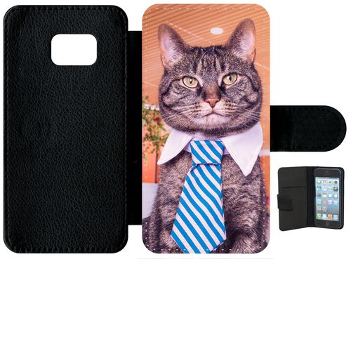 Etui À Rabat Samsung Galaxy S6 Edge Chat Cravate