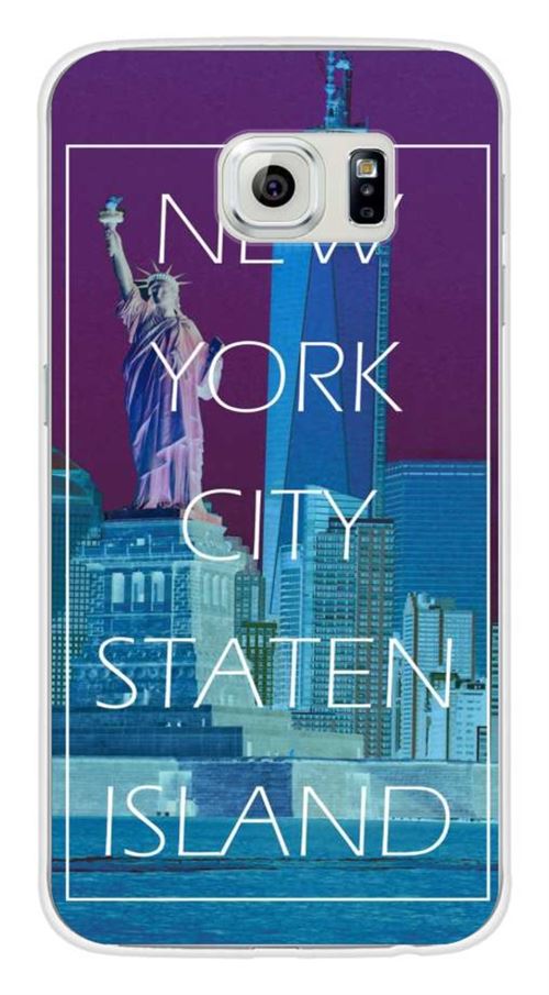 Coque en silicone imprimée compatible Samsung Galaxy S6 New york