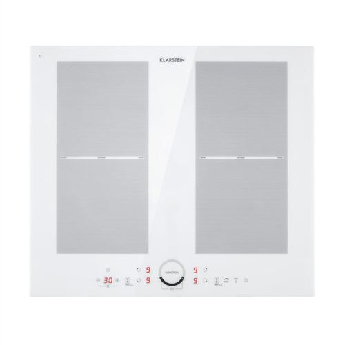 Table De Cuisson - Klarstein Delicatessa 60 - Plaque Vitrocéralique - 7000W - Minuterie - Blanc