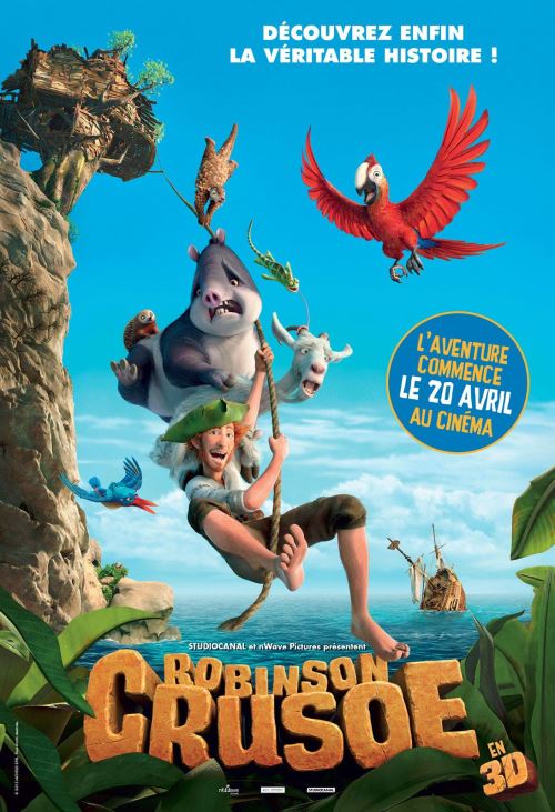 ROBINSON CRUSOE - 2016 - Vincent Kesteloot - 40x60cm - AFFICHE CINEMA ORIGINALE /Pliée